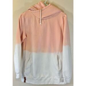 Ampersand Ave Singlehood Dip Ombre Dye Pink Women's Sweatshirt/Hoodie Women's L